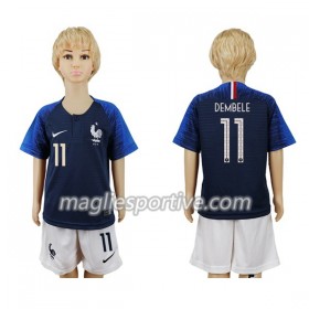 Completo Calcio Francia Dembele 11 Bambino Divisa Prima Mondiali 2018